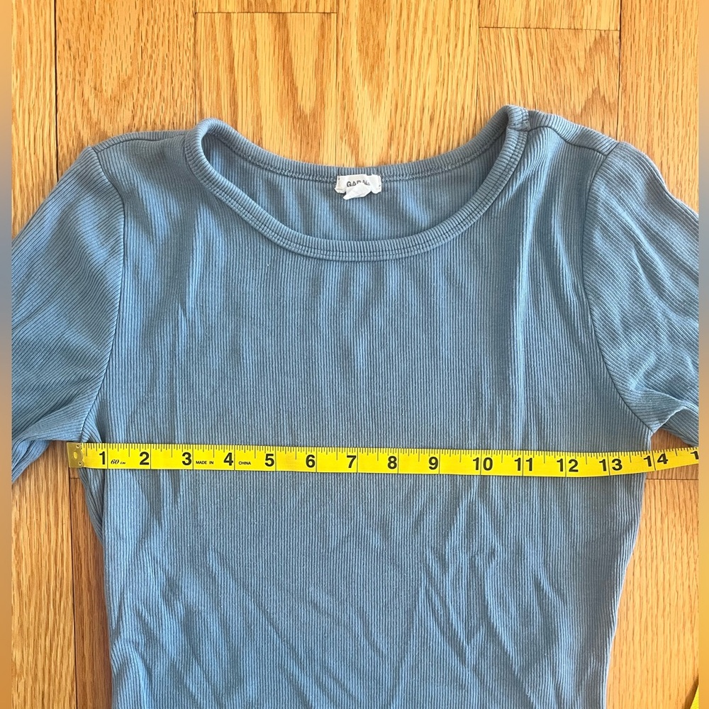 Garage Ribbed Blue Top - Picture 7 of 8